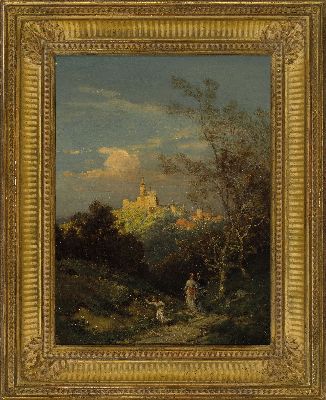 26969510k - Adolf Chelius, 1856 Frankfurt am Main-1923 München, Ansicht von Kronberg, verso auf ...