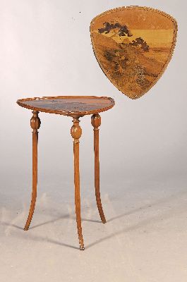 Image 26969529 - Beistelltisch, Emile Gallé, um 1900, mit verschiedenen Edelhölzer eingelegt, ...