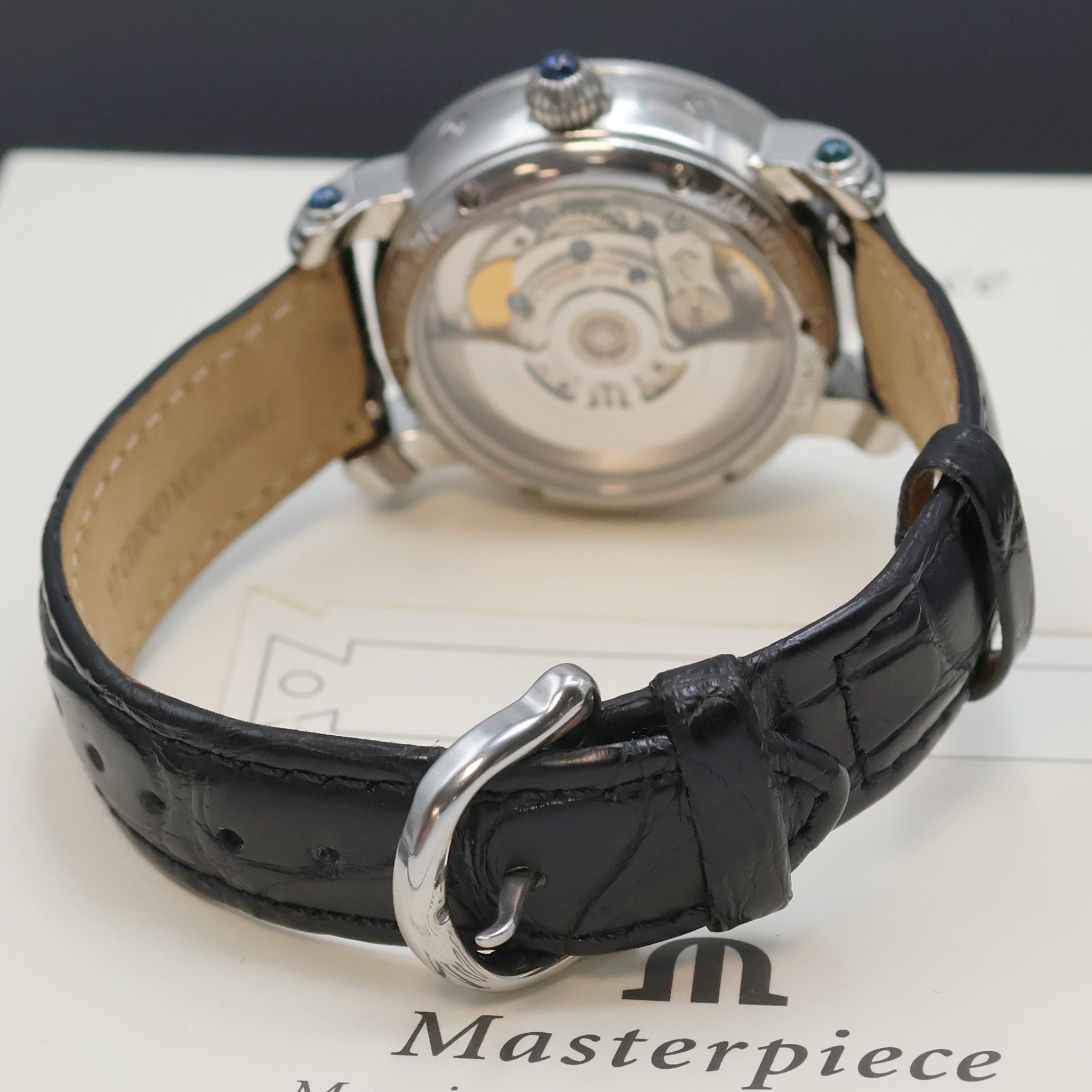 Detail c: MAURICE LACROIX Armbanduhr Phase de Lune aus der Masterpiece Collection Referenz MP 6066, Schweiz um 2010, Automatik, beids. vergl. Edelstahlgeh. ...