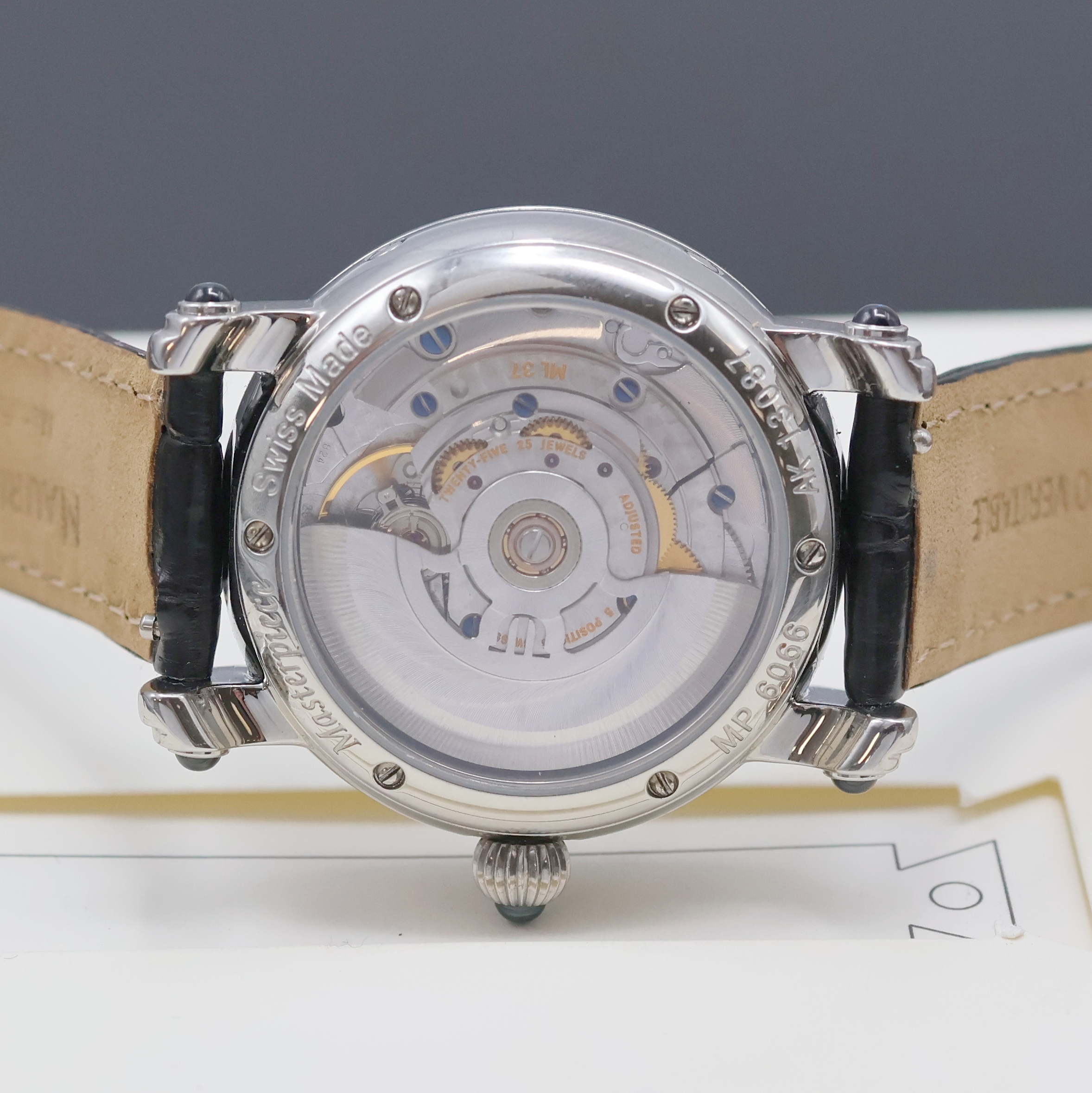 Detail h: MAURICE LACROIX Armbanduhr Phase de Lune aus der Masterpiece Collection Referenz MP 6066, Schweiz um 2010, Automatik, beids. vergl. Edelstahlgeh. ...