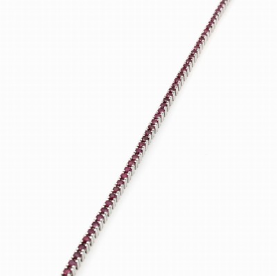 Image 26969825 - Rivierarmband mit Rubinen, WG 750/000, 81 unbehandelte, fac. Rubine von leuchtendem Rot ...