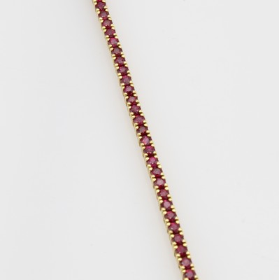 Image 26969826 - Rivierarmband mit Rubinen, GG 750/000, 83 fac. Rubine v. leuchtendem Rot zus. ca. 3.62 ...