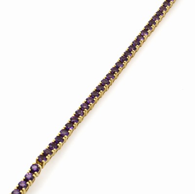 Image Rivierarmband mit Amethysten, GG 750/000, 53runde, fac. Amethyste zus. ca. 4.86 ct, ...