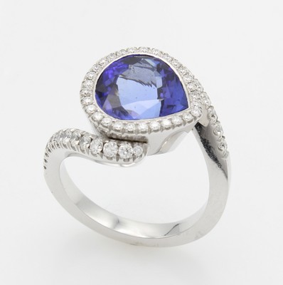 Image 26969903 - Ring mit Tansanit und Brillanten, WG 750/000, Tansanit ca. 4.47 ct, Brill. zus. ca. 0.65 ...