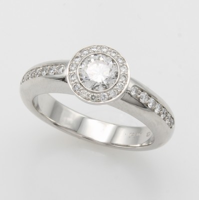 Image 26969962 - Ring mit Brillanten, WG 750/000, 1 Brill. ca. 0.54 ct hochfeines Weiß/si, ...