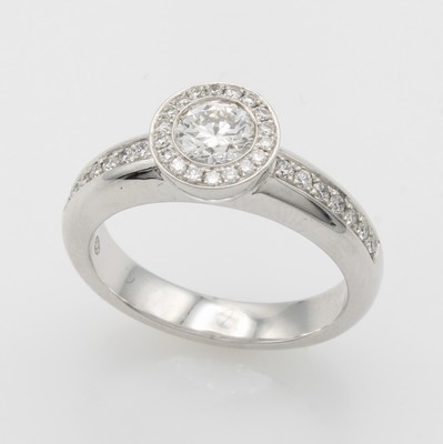 Image 26969963 - Ring mit Brillanten, WG 750/000, 1 Brill. ca. 0.51 ct hochfeines Weiß/si, ...