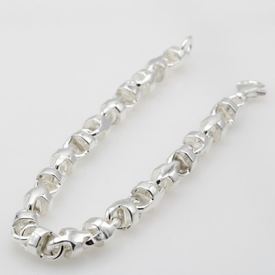 Image Armband im Fantasiemuster, 925er Silber, Karabinerschl., L. ca. 19 cm