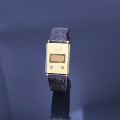Image 26969990 - DUGENA ultraflache Armbanduhr in GG 750/000 Referenz 87135 295, Schweiz um 1978, orig. ...