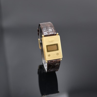 26969990b - DUGENA ultraflache Armbanduhr in GG 750/000 Referenz 87135 295, Schweiz um 1978, orig. ...