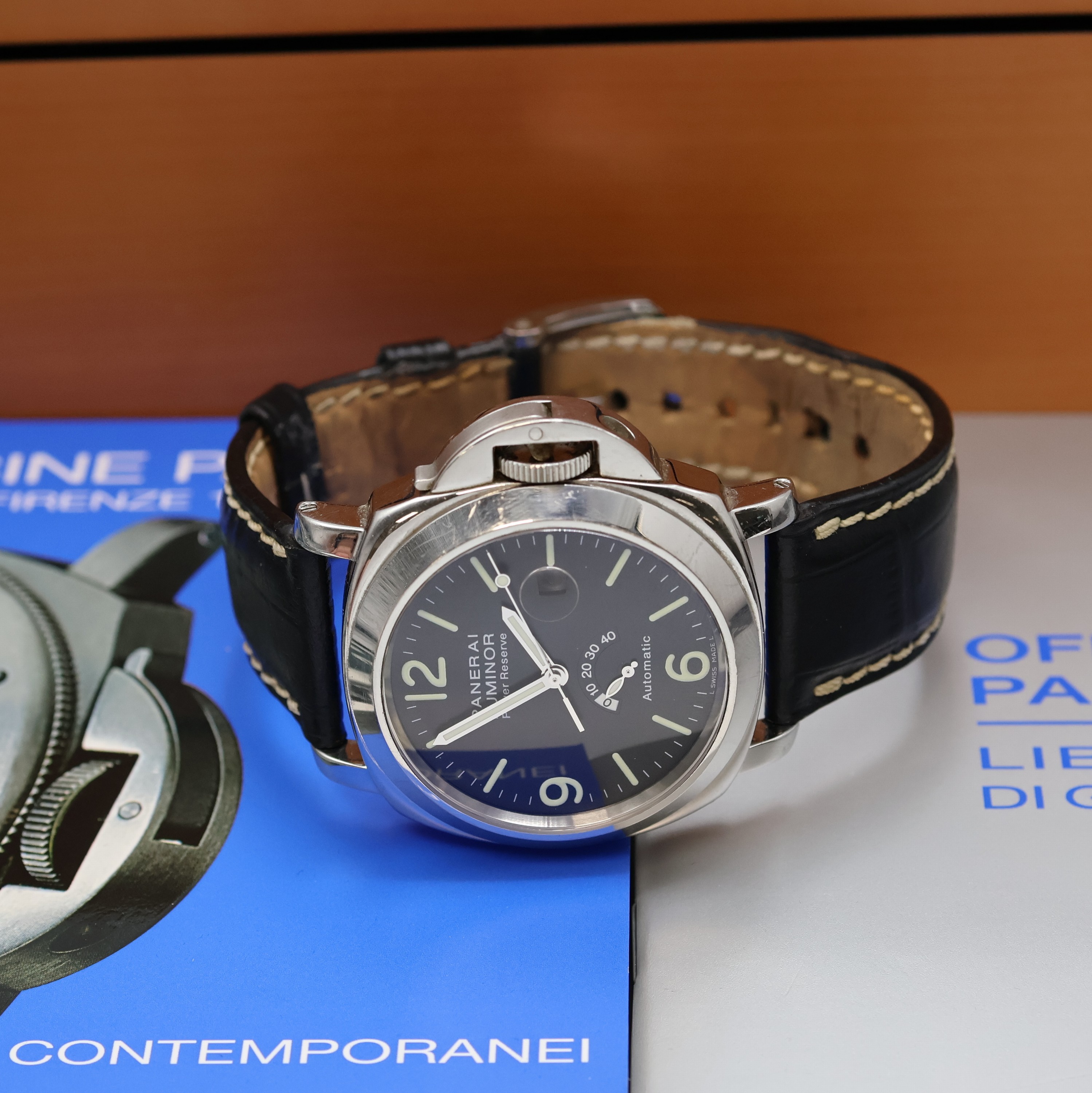 Detail b: PANERAI Herrenarmbanduhr Luminor Power Reserve Referenz OP6525, Automatik, auf 2000 Stück limitierte C-Serie, Chronometer in Edelstahl inkl. ...
