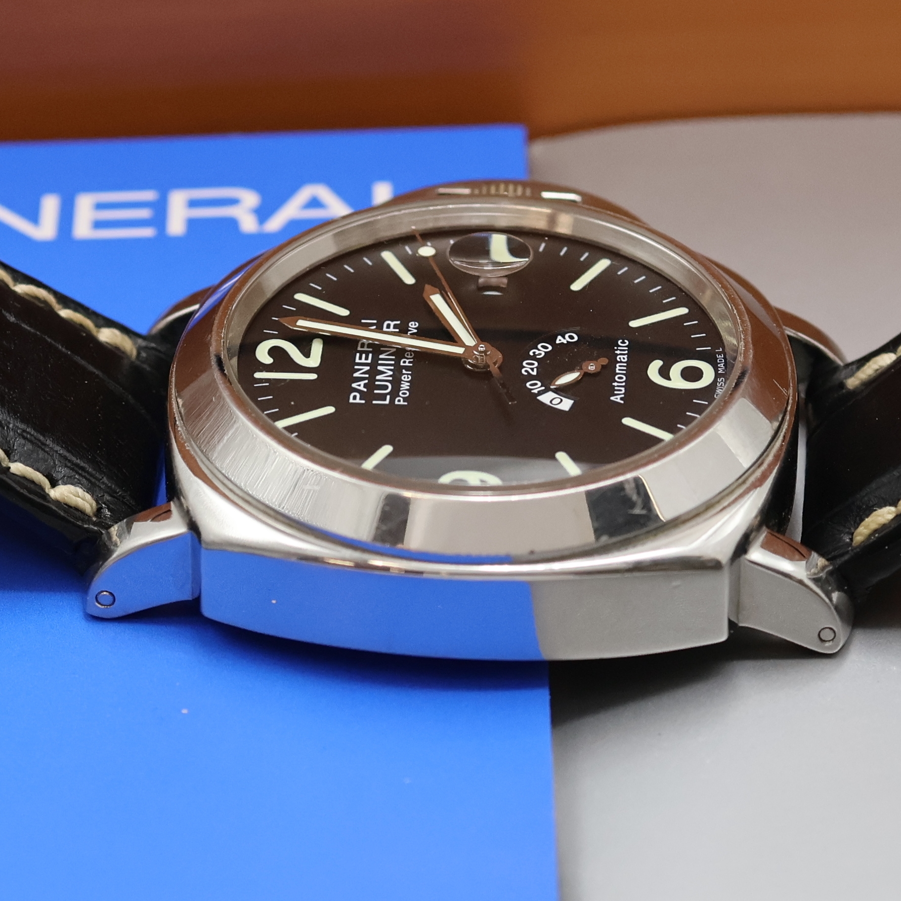 Detail f: PANERAI Herrenarmbanduhr Luminor Power Reserve Referenz OP6525, Automatik, auf 2000 Stück limitierte C-Serie, Chronometer in Edelstahl inkl. ...