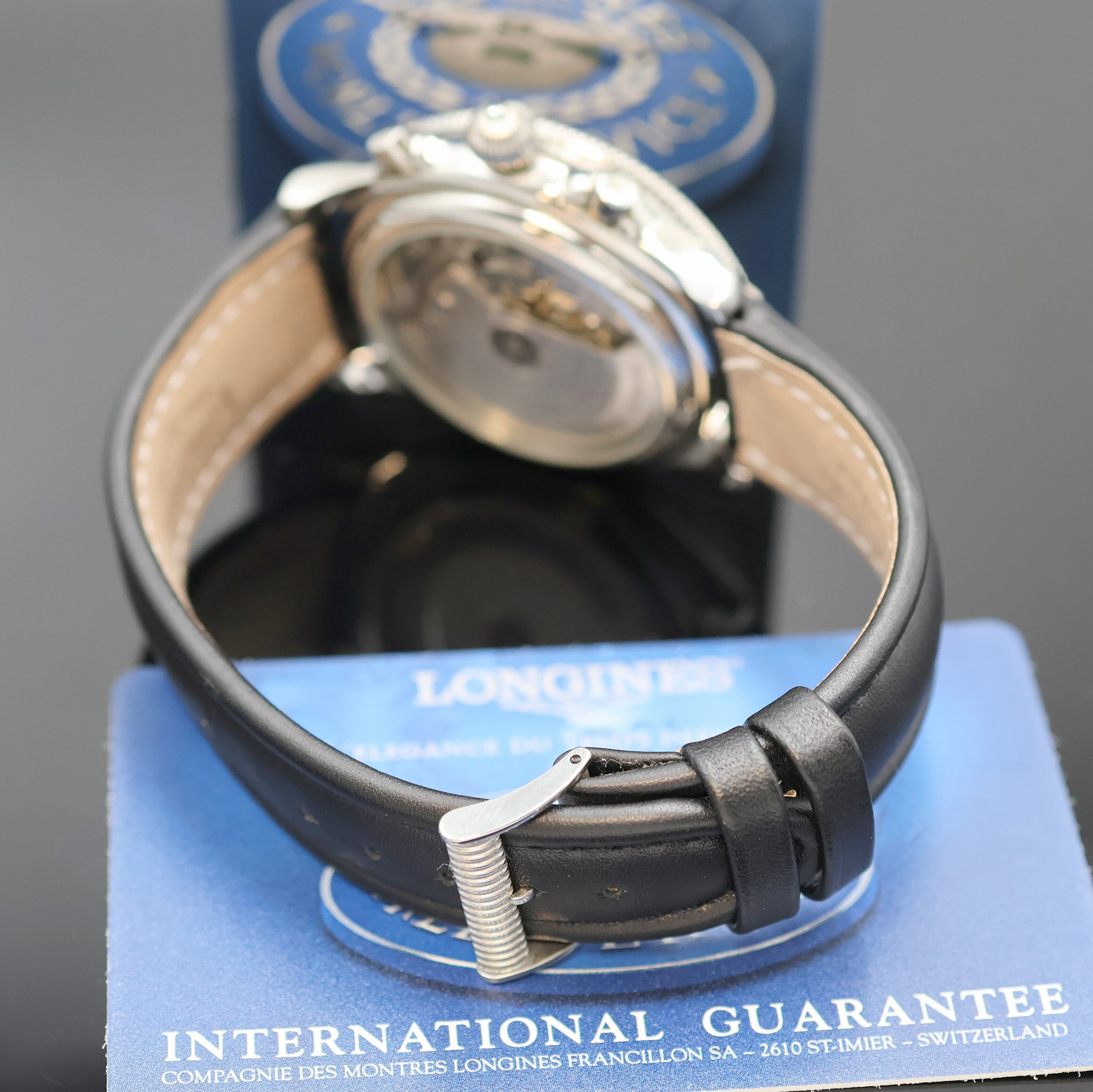 Detail c: LONGINES Armbandchronograph Special Series designed by Charles A. Lindbergh Referenz L2.618.4, Automatik, beids. vergl. Edelstahlgeh. inkl. orig. ...
