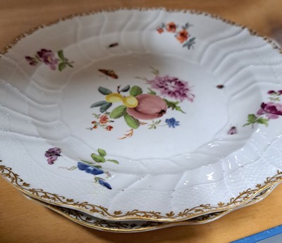 26970155d - Serviceteile, Meissen, ausgehendes 19.Jh., Neubrandenstein-Relief, Frucht- und ...