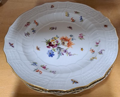 26970155e - Serviceteile, Meissen, ausgehendes 19.Jh., Neubrandenstein-Relief, Frucht- und ...