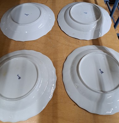 26970155l - Serviceteile, Meissen, ausgehendes 19.Jh., Neubrandenstein-Relief, Frucht- und ...