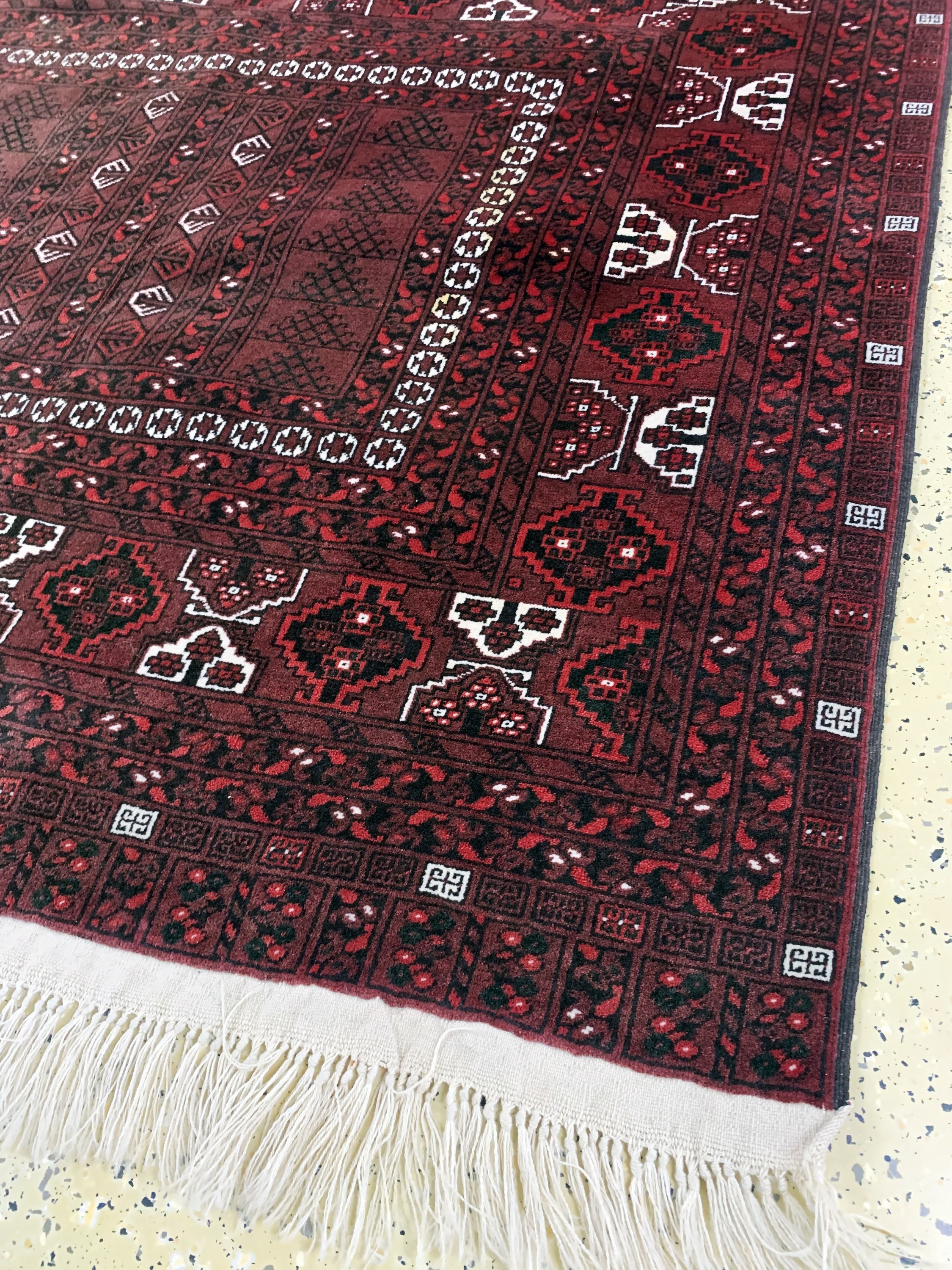 Detail a: Ersari, Afghanistan, Ende 20.Jhd., Wolle auf Baumwolle, ca. 250 x 167 cm, EHZ: 2 (verblasst).