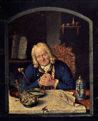 Image 26970532 - Unbekannter Künstler des 19. Jh., "Das Tischgebet" qualitätvolle ...