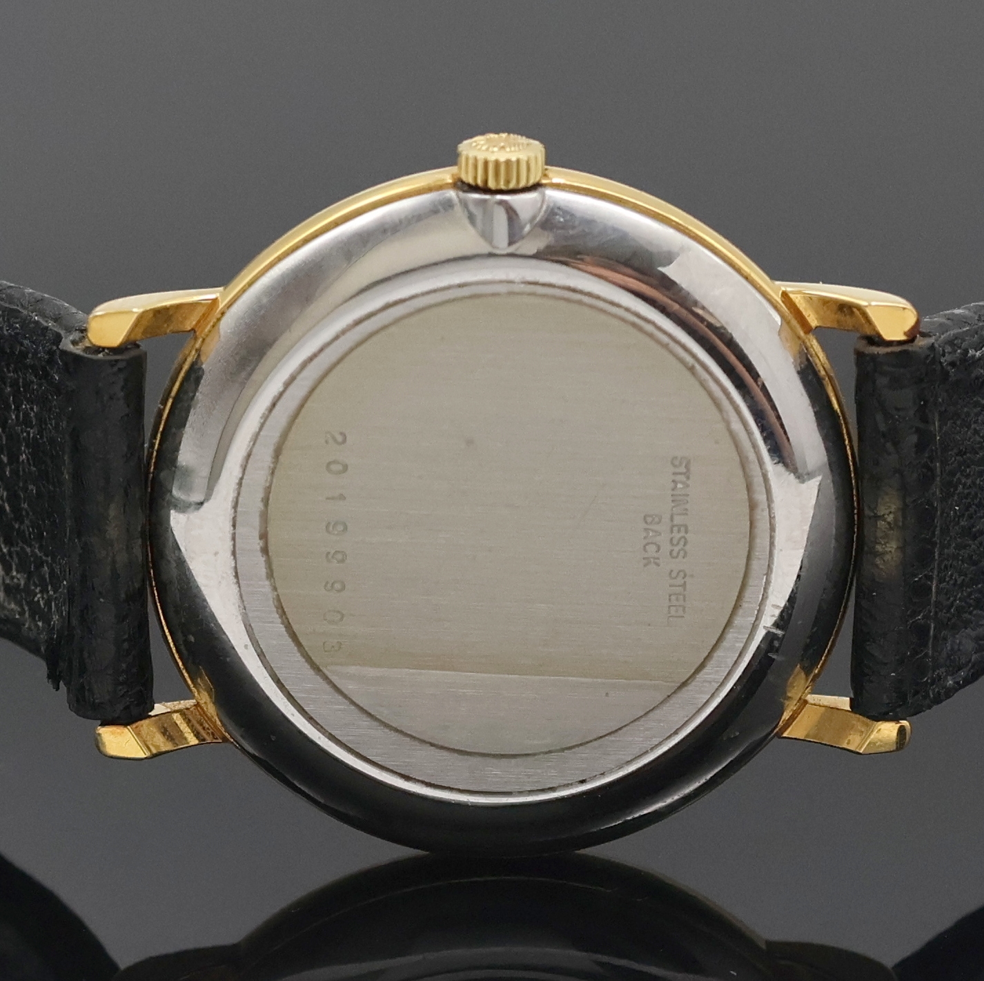 Detail f: LONGINES 2 Armbanduhren in Stahl /vergoldet, Schweiz um 1980/1990, Automatik/Handaufzug, 2-teil. Geh., Stahlböden aufgedr., 1) Automatik, ovales ...