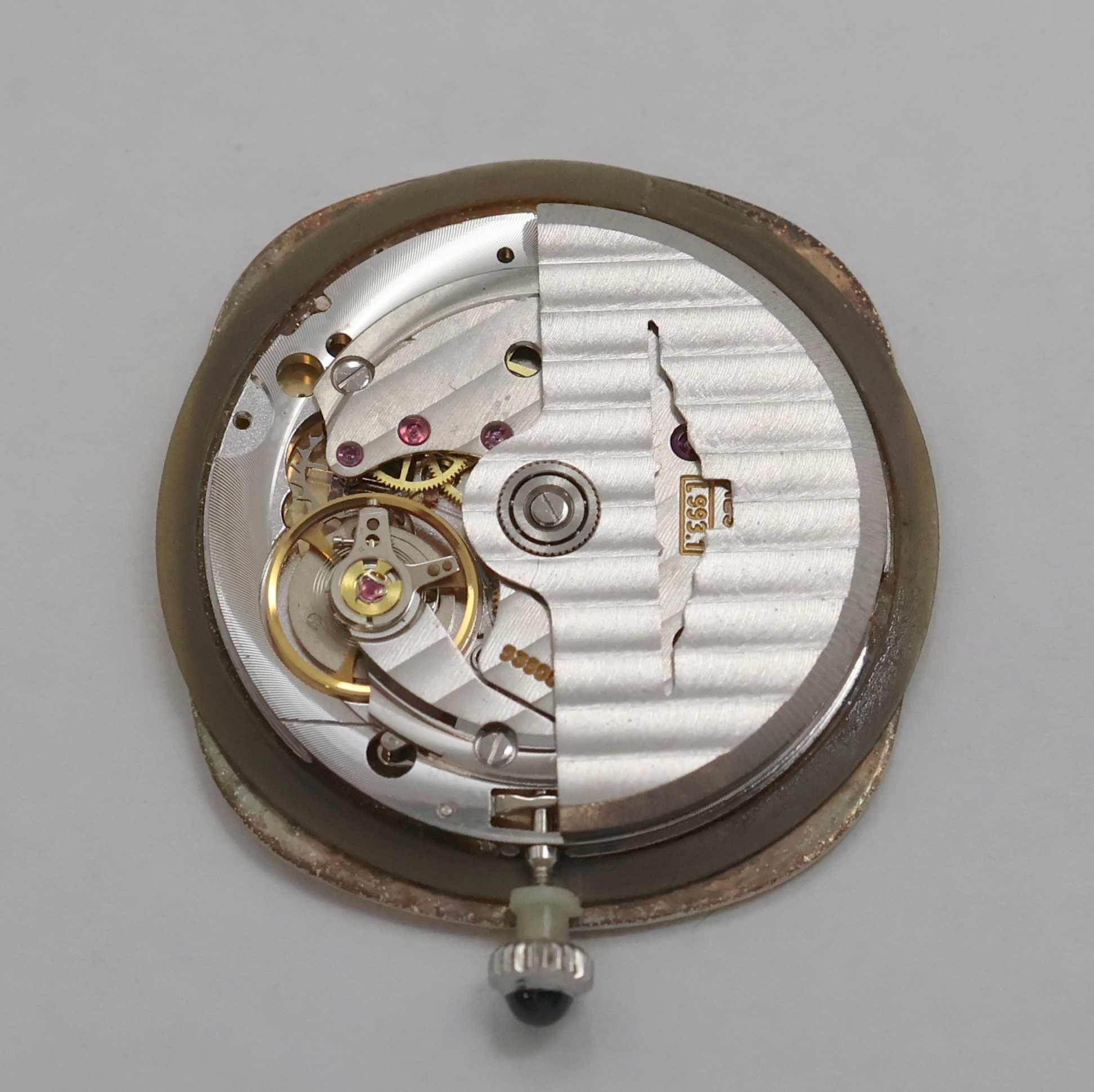 Detail g: LONGINES 2 Armbanduhren in Stahl /vergoldet, Schweiz um 1980/1990, Automatik/Handaufzug, 2-teil. Geh., Stahlböden aufgedr., 1) Automatik, ovales ...