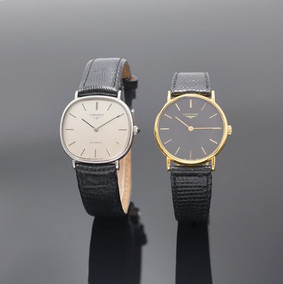 Image 26970821 - LONGINES 2 Armbanduhren in Stahl /vergoldet, Schweiz um 1980/1990, ...