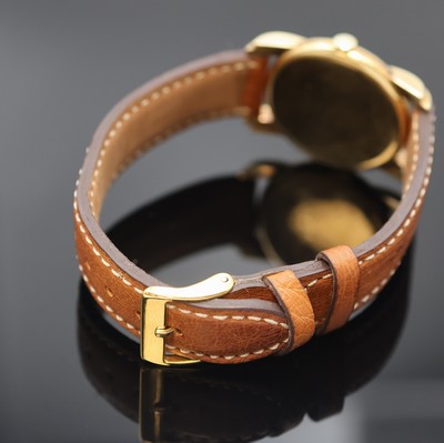 26970844d - WITTNAUER Armbanduhr in GG 750/000 mit restauriertem Zifferblatt, Schweiz um 1945, ...