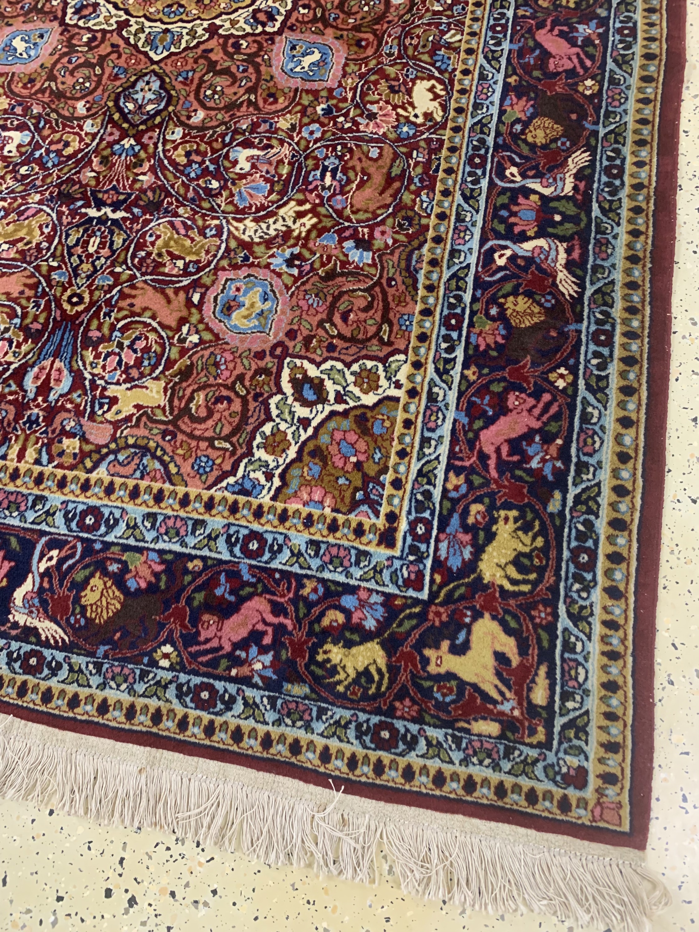 Detail a: Lahor fein, Pakistan, Mitte 20.Jhd, Wolle auf Baumwolle, ca. 210 x 142 cm, EHZ: 2