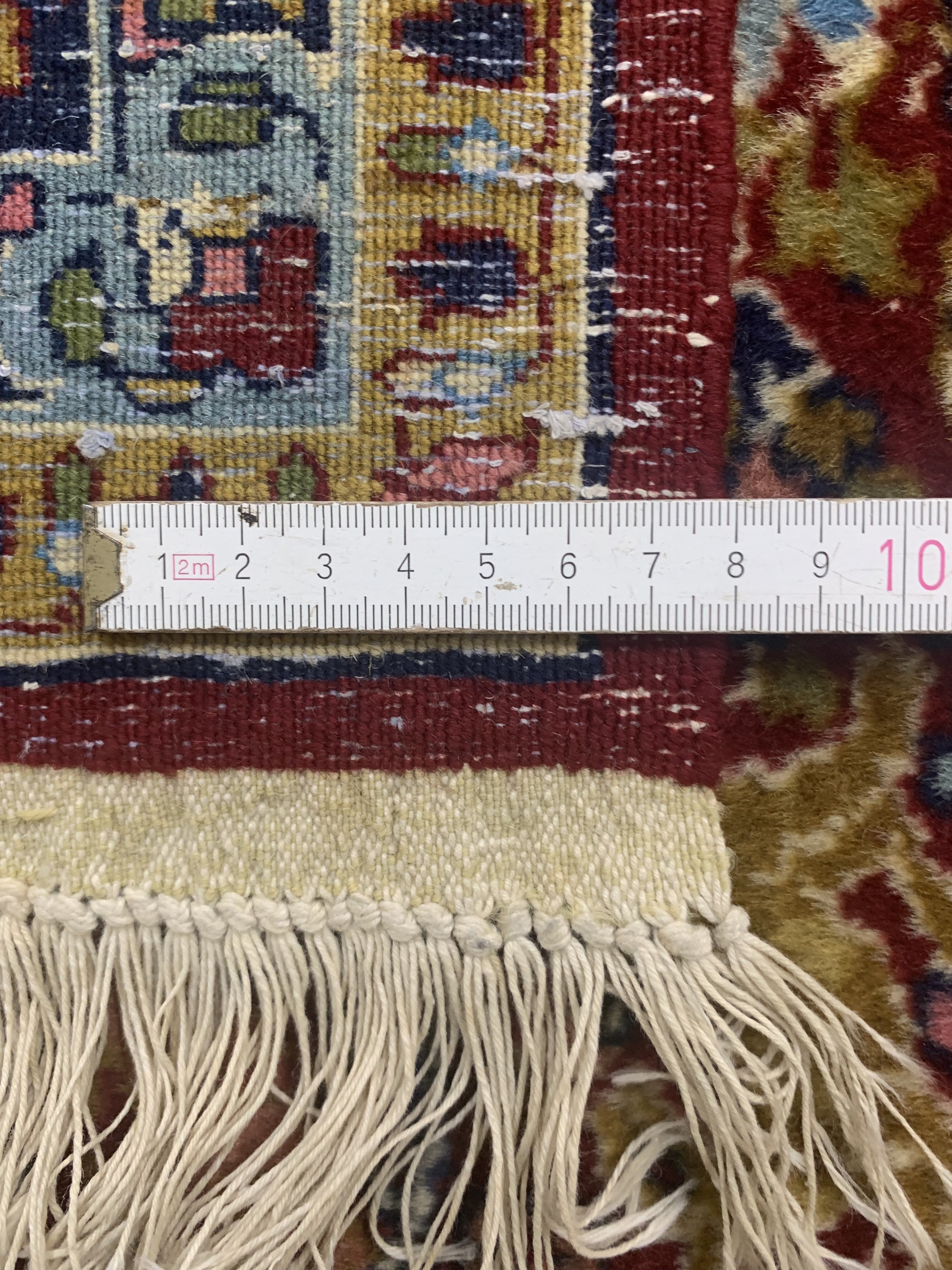 Detail f: Lahor fein, Pakistan, Mitte 20.Jhd, Wolle auf Baumwolle, ca. 210 x 142 cm, EHZ: 2