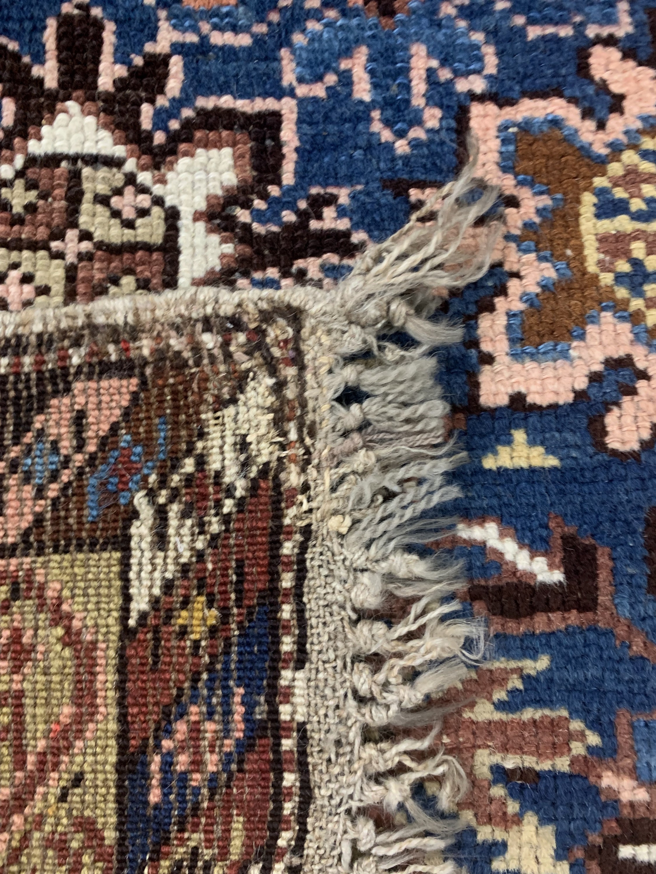 Detail e: Kazak antik, Kaukasus, 19.Jhd, Wolle auf Wolle, ca. 162 x 92 cm, EHZ: 3