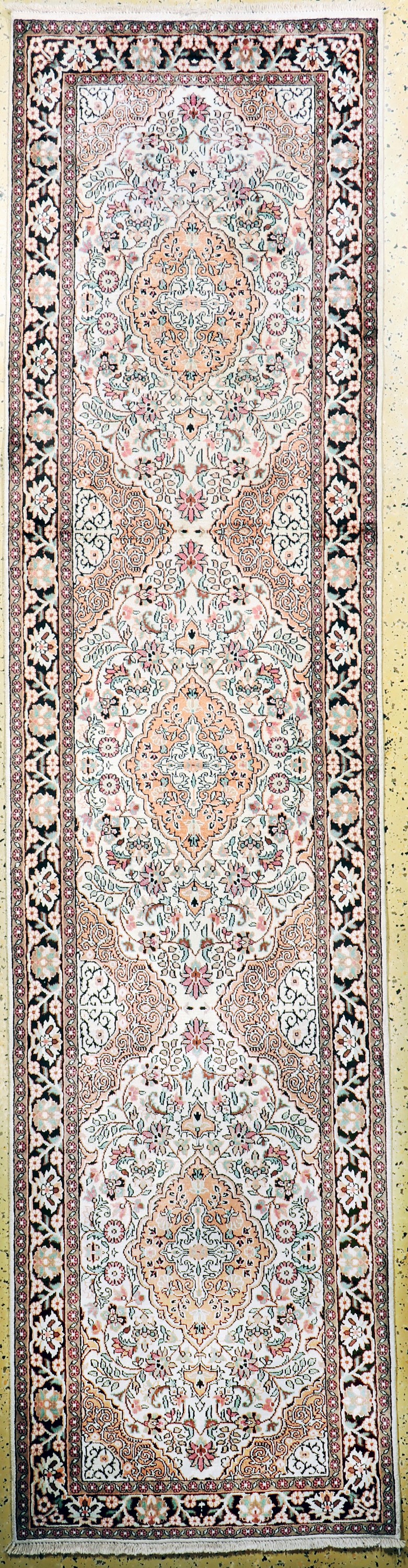 Kaschmir Seide, Indien, Ende 20.Jhd, merzerisierte Baumwolle, ca. 310 x 77 cm, EHZ:1-2