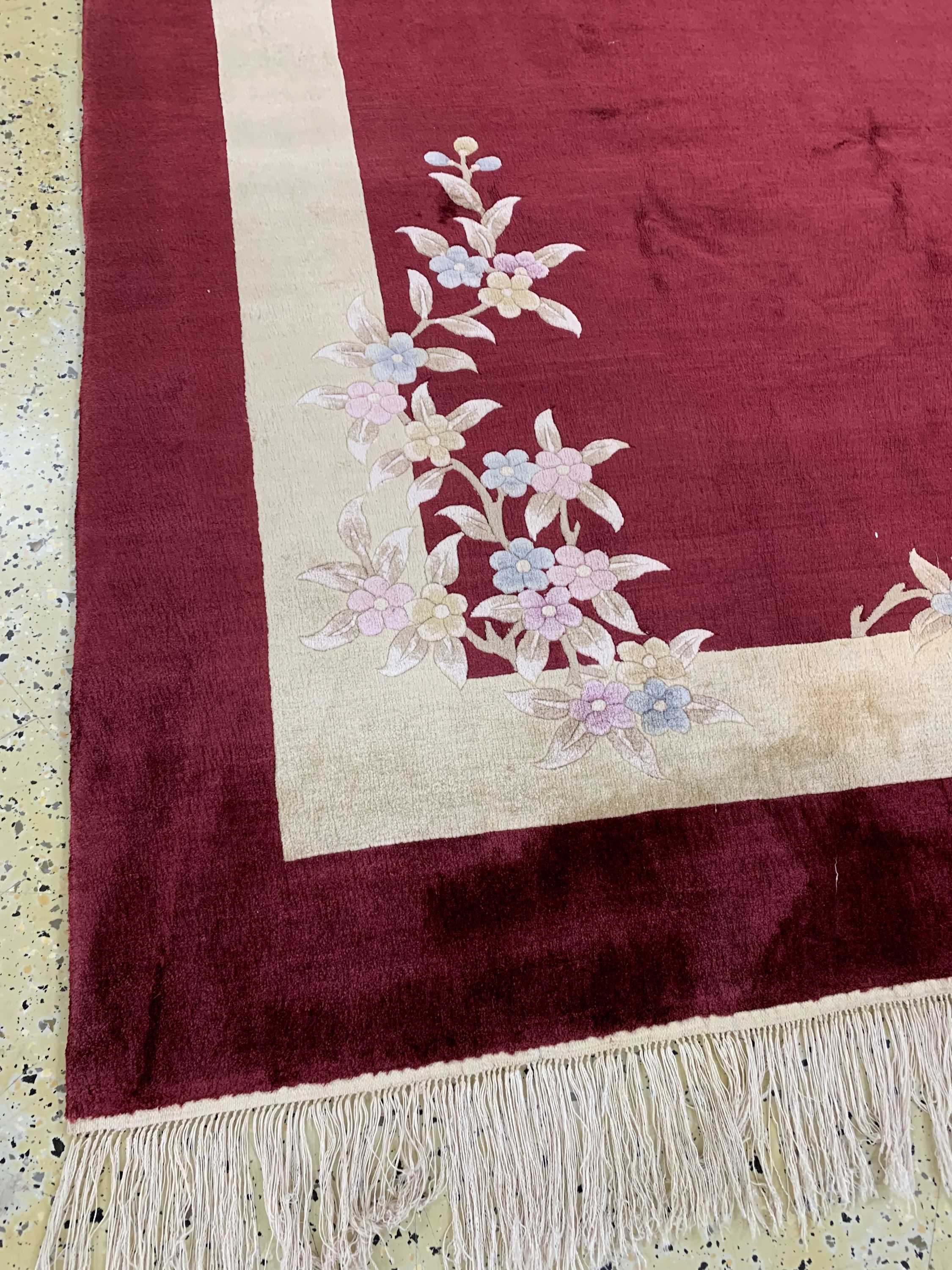 Detail f: Seidenteppich, China, Ende 20.Jhd, reine Naturseide, ca. 280 x 185 cm, EHZ: 1-2