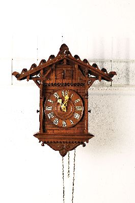 Image Sehr seltene Wanduhr, sog. Doppelkuckuck, Schwarzwald um 1880/1900, Holzgehäuse in ...