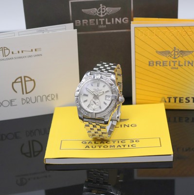 Image 26970933 - BREITLING Armbandchronometer Galactic 36 Referenz A37330, Automatik, Edelstahlgeh. inkl. ...