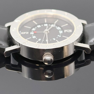 26970935d - BULGARI Armbanduhr Referenz BB 33 SL GMT, Automatik, Edelstahlgeh. inkl. Lederband, ...