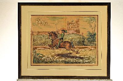 26970954k - Lisebetten & Clouvet, Radierung Reitschule "Caprioles par le Droite", aus: ...