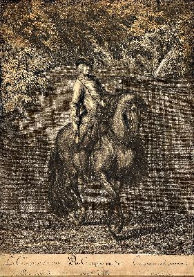 26970955b - Reitschule: 4 Druckgrafiken des 18. Jahrhunderts, Johann Elias Ridinger (1698 -1767): ...