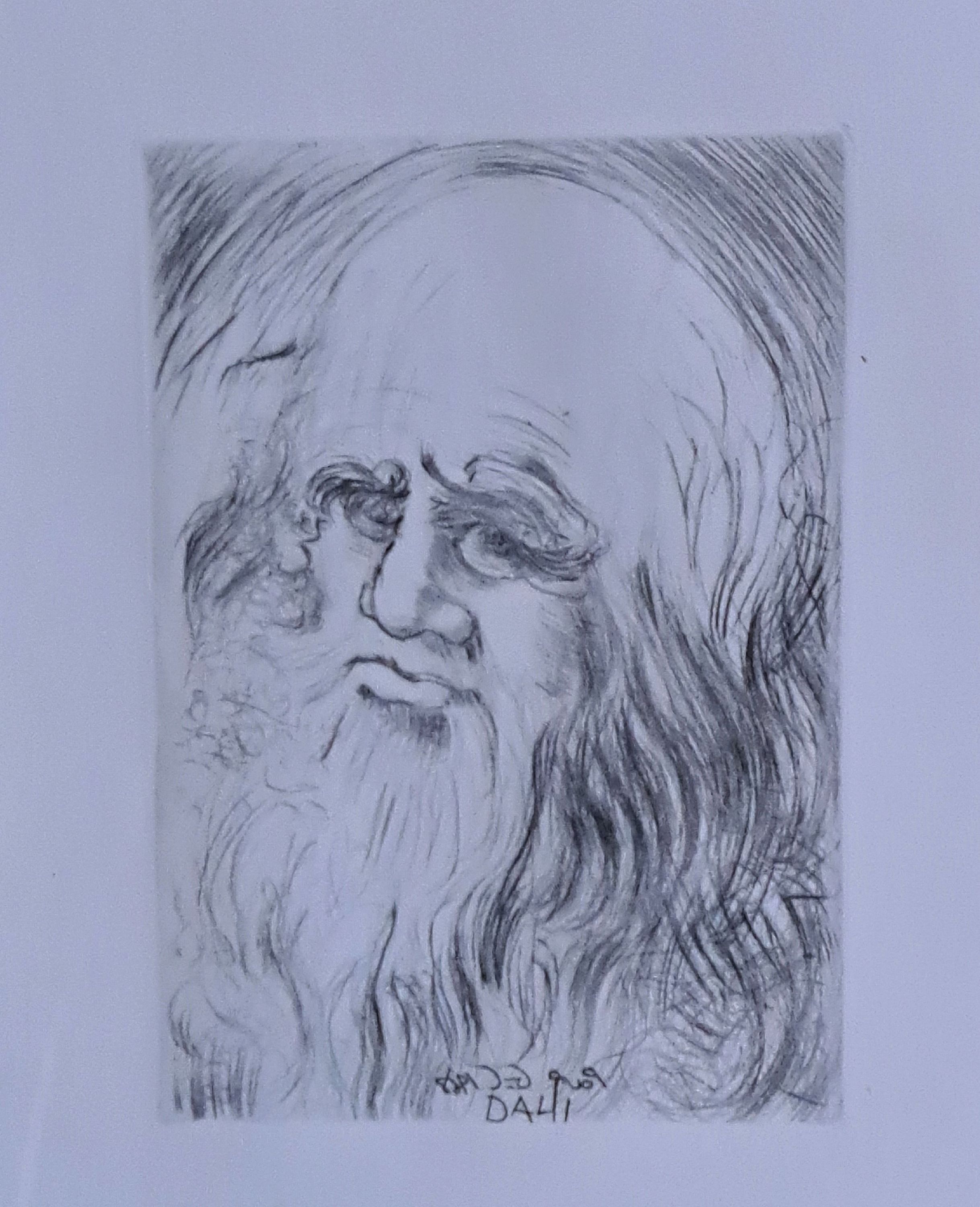 Detail m: Salvador Dali (1904-1989), 3 Radierungen ausder Serie "Quinze gravures" von 1968. Leonardoda Vinci, Van Gogh und Rembrandt, unsigniert, ...
