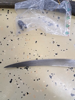 26971245e - Karabela / Saber, probably Balkan-Turkish, 19th century , Demastory blade, iron ...