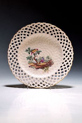 Image 26972187 - Dessertteller, Frankenthal, um 1762-97, wohl 1776, Porzellan, Rand in Durchbrucharbeit, ...