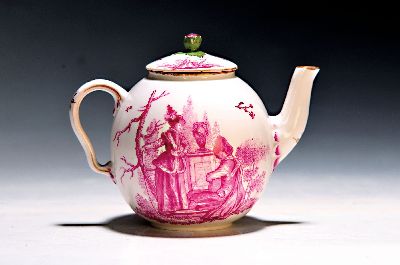 Image 26972191 - Kleines Teekännchen, Frankenthal, 1762-1770, CT-Marke mit AB, für Adam ...