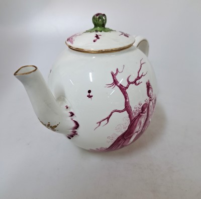 26972191c - Kleines Teekännchen, Frankenthal, 1762-1770, CT-Marke mit AB, für Adam ...
