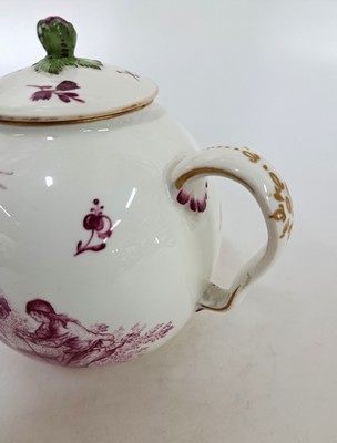 26972191d - Kleines Teekännchen, Frankenthal, 1762-1770, CT-Marke mit AB, für Adam ...