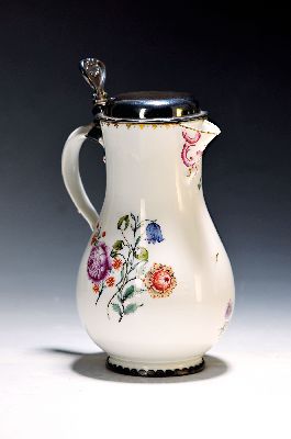 Image 26972193 - Deckelkanne, Frankenthal, 1755-1762, Löwenmarke, Porzellan, beidseitige ...