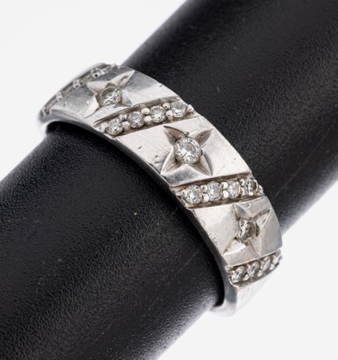 Image 26972212 - Platin Brillant-Ring, Pt 950, 19 Brillantenzus. ca. 0.25 ct Weiß/lr, RW 57, ca. ...