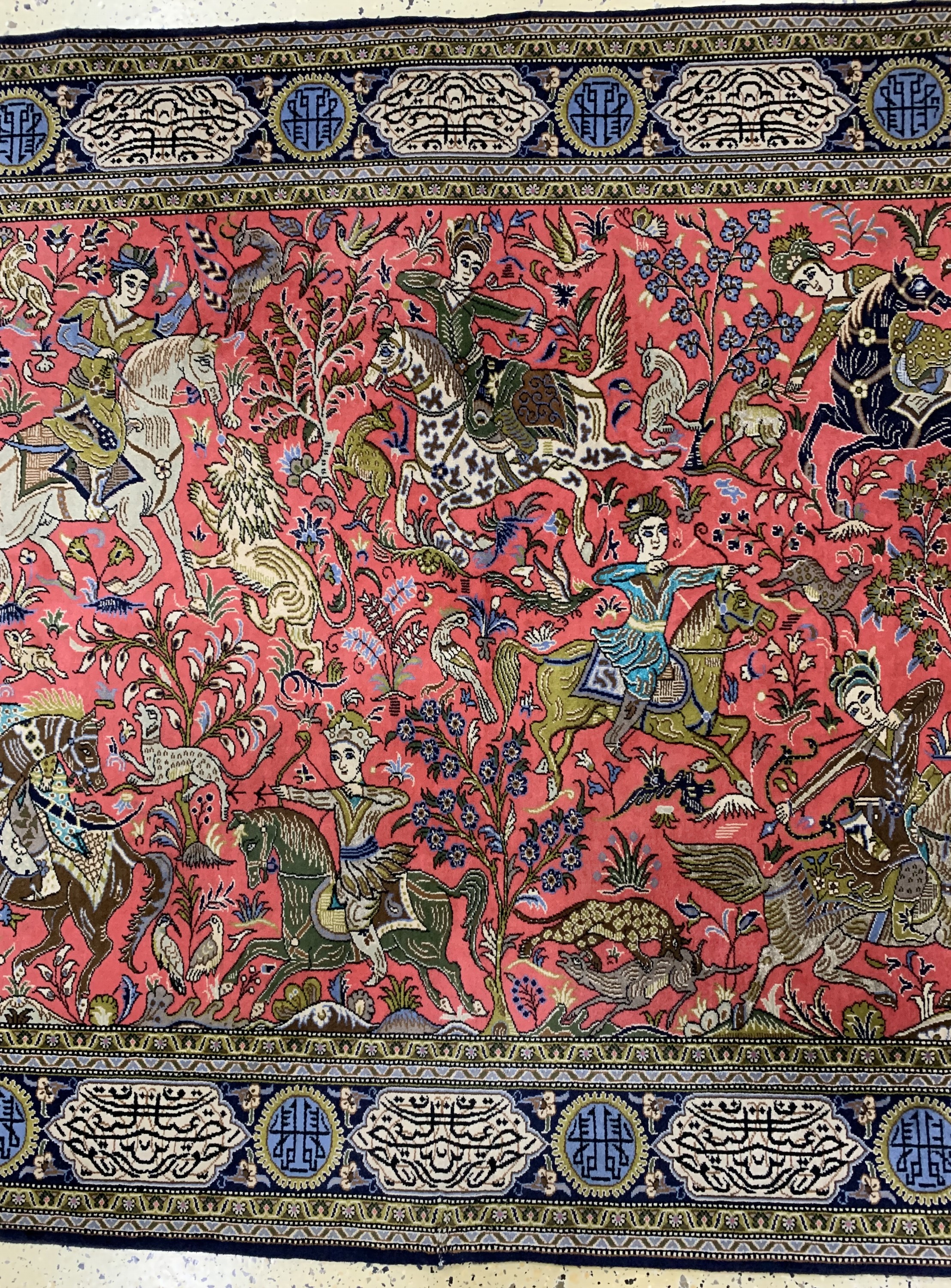 Detail b: Ghom Kork, Persien, Mitte 20.Jhd, Korkwollemit Seide, ca. 210 x 150 cm, EHZ: 2