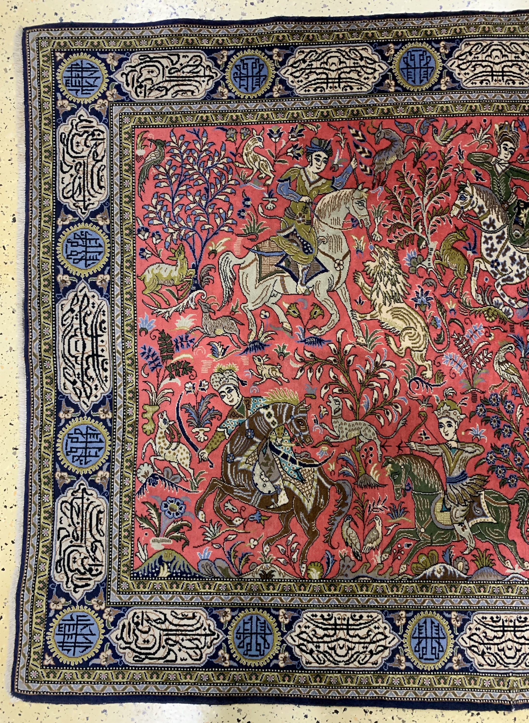 Detail c: Ghom Kork, Persien, Mitte 20.Jhd, Korkwollemit Seide, ca. 210 x 150 cm, EHZ: 2