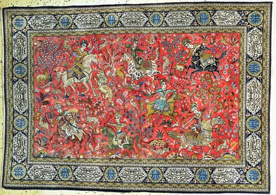 Image Ghom Kork, Persien, Mitte 20.Jhd, Korkwollemit Seide, ca. 210 x 150 cm, EHZ: 2
