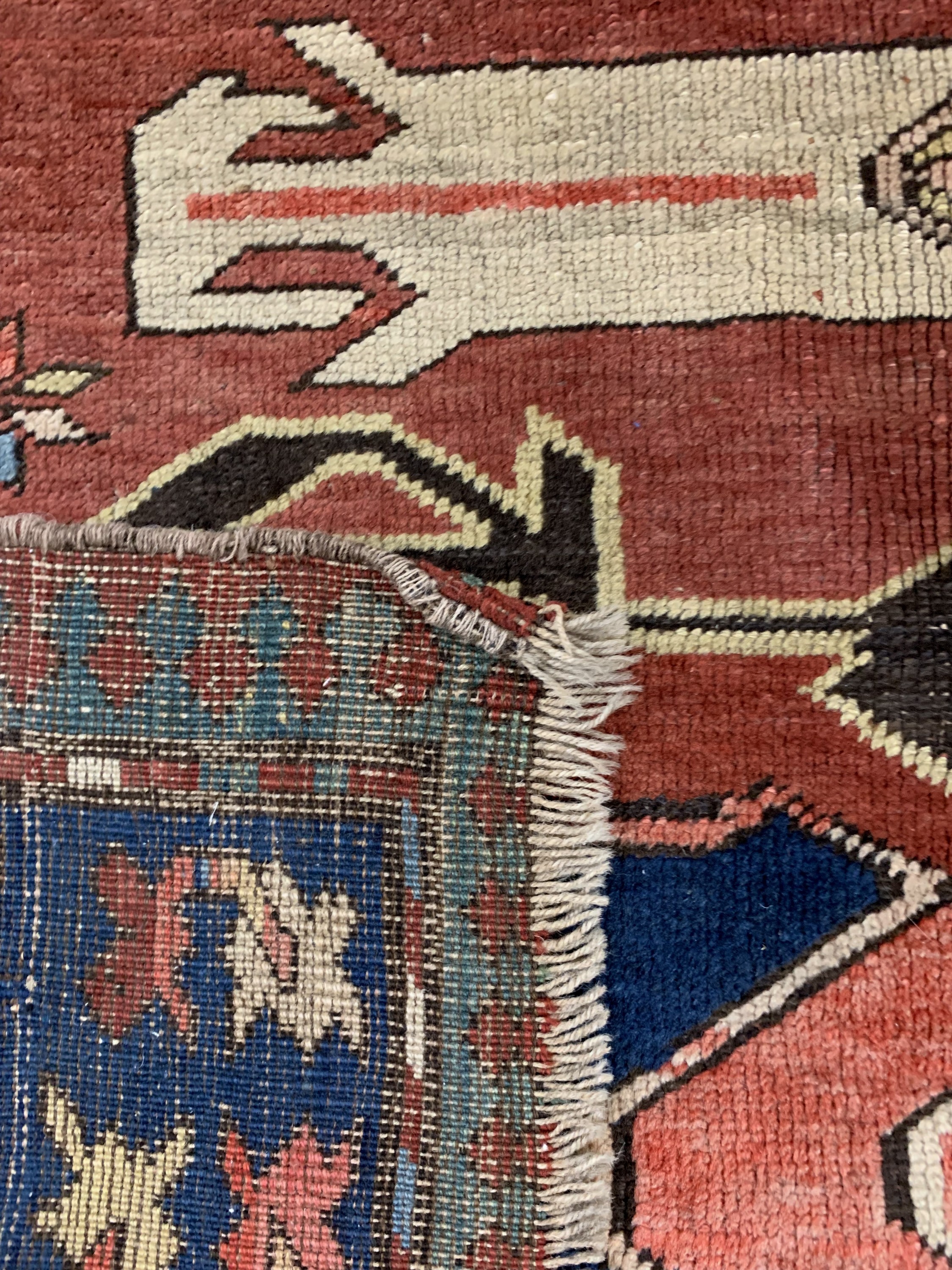 Detail f: Antiker Kazak, Kaukasus, Mitte 19.Jhd, Wolle auf Wolle, ca. 252 x 130 cm, EHZ: 3, (Restaurierungen)