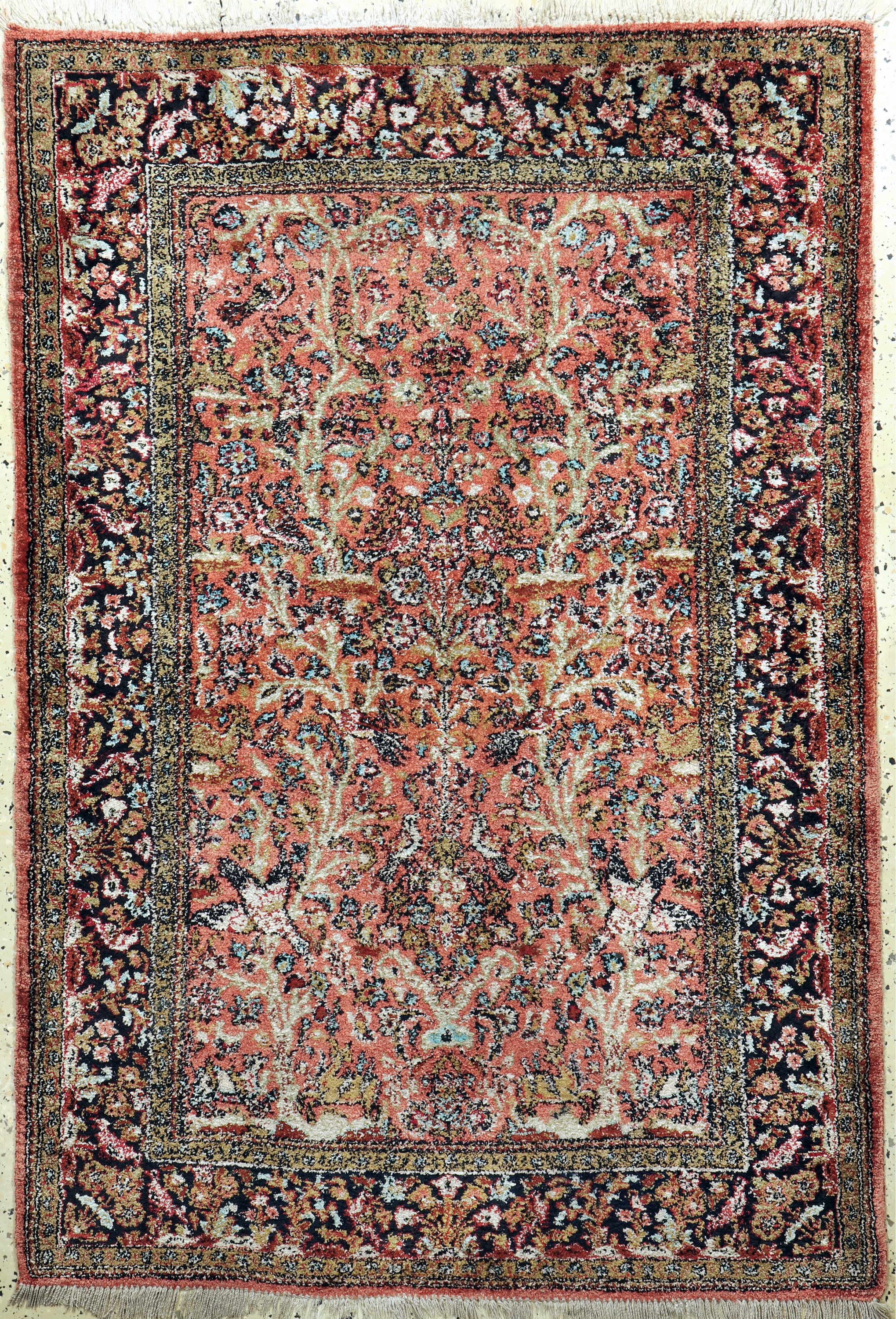 Ghom Seide, Persien, Mitte 20.Jhd, reine Naturseide, ca. 156 x 105 cm, EHZ: 2