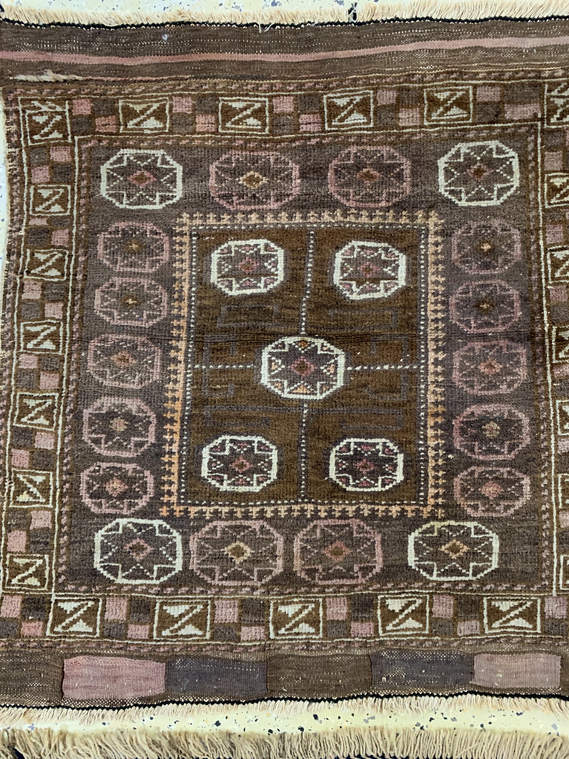 Detail a: Konvolut aus 3 Taschenfronten, Belutschistan, Persien, um 1900, Wolle auf Wolle, ca. 80 x 80 cm, EHZ: 2-3