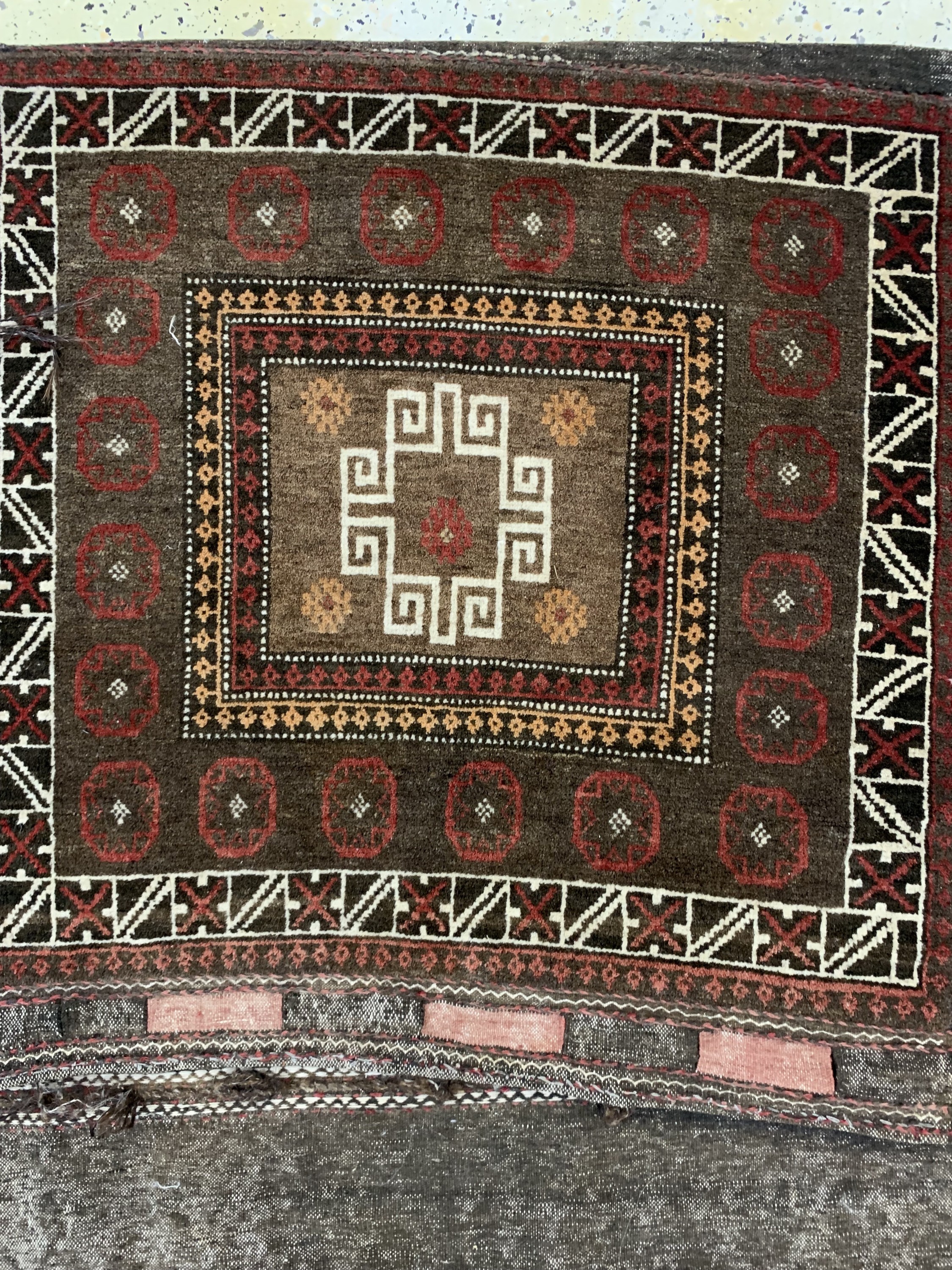 Detail f: Konvolut aus 6 Taschen, Belutsch, Afschar Persien, um 1900-1930, Wolle auf Wolle, ca. 184 x 80 cm, EHZ: 2-3
